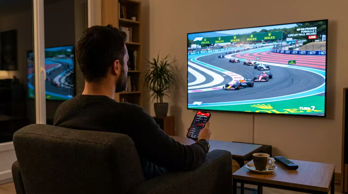 Paris en direct pendant une course de Formule 1 avec cotes en temps réel