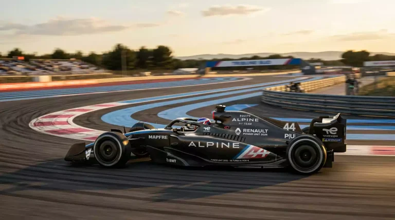 Monoplace F1 nouvelle génération 2026 sur circuit avec nouvelles régulations techniques